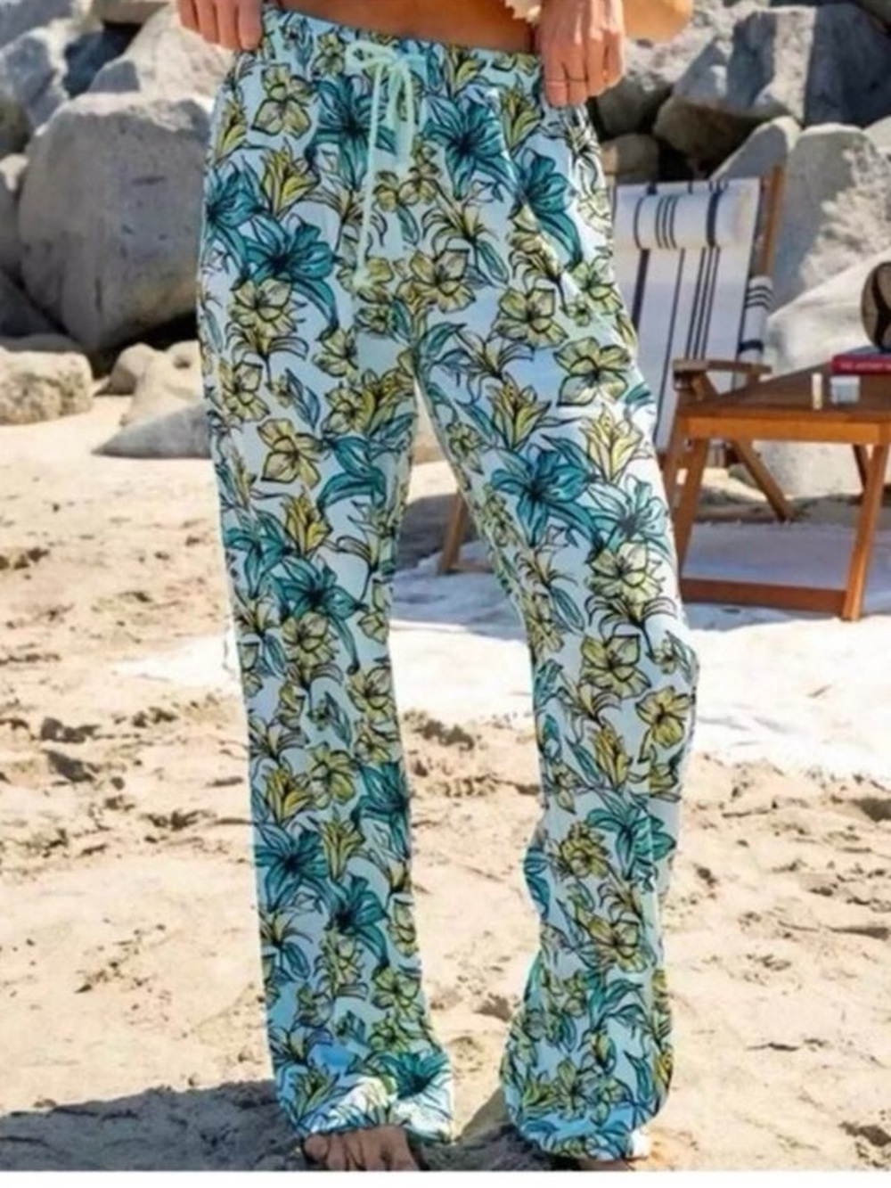 Beach Riot. Blue Lagoon Beach Wide Leg Pant. Size Medium.